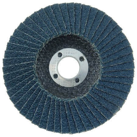 Weiler 4" Tiger Disc Abrasive Flap Disc, Conical (TY29), 40Z, 5/8" 50593